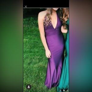 Jessica Angel prom dress. Eggplant. Medium. Model is 5’11”.  Worn once.